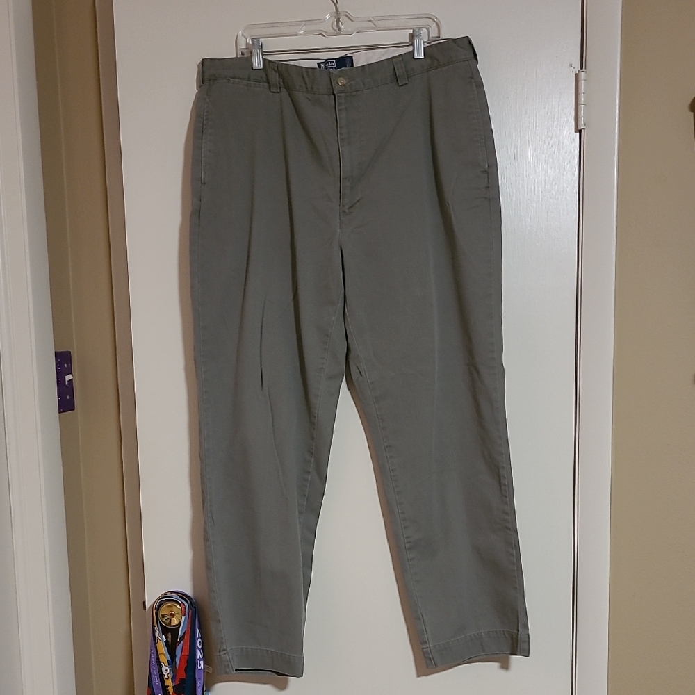 Polo by Ralph Lauren Men's Khaki Chinos, Gray, 40x32